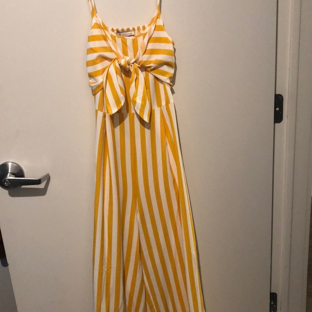 Yellow striped Jumpsuit